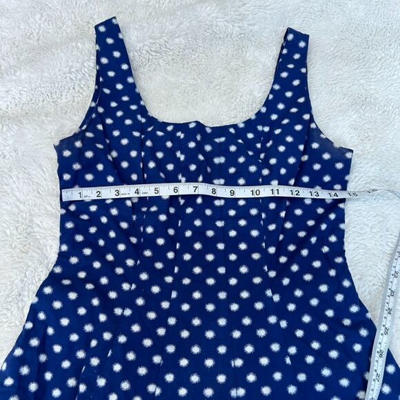 Boden‎ Womens Blue Lapis Spot Star Pattern Sabina Midi Dress. US Size 4 - Picture 3 of 7